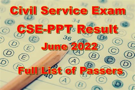 june 2022 civil service exam result